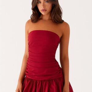 Peppermayo strapless red dress!